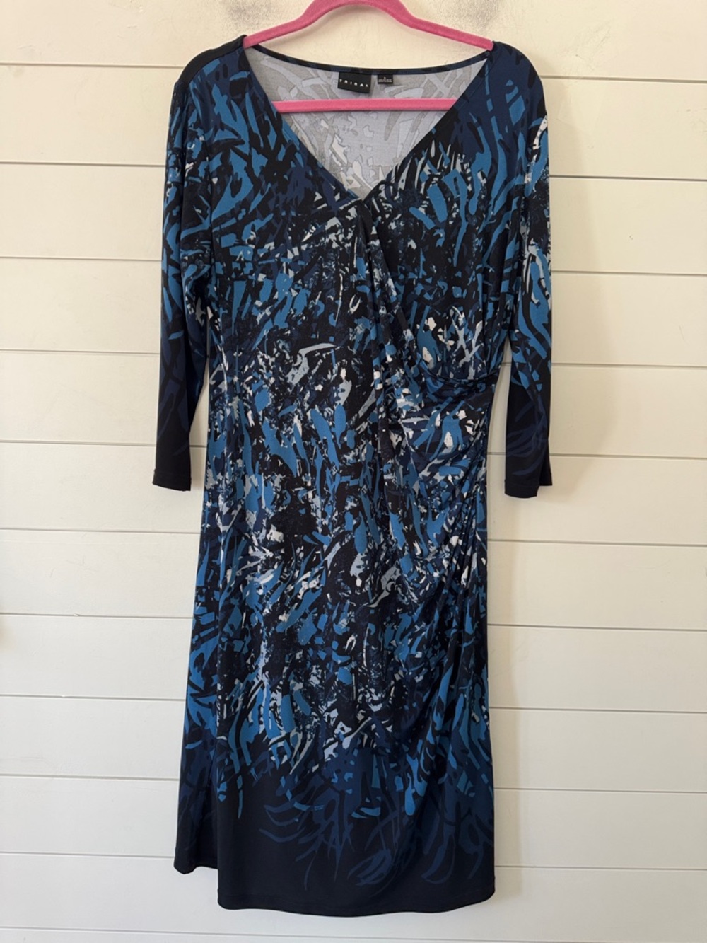 Tribals Size L Faux Wrap Jersey Dress